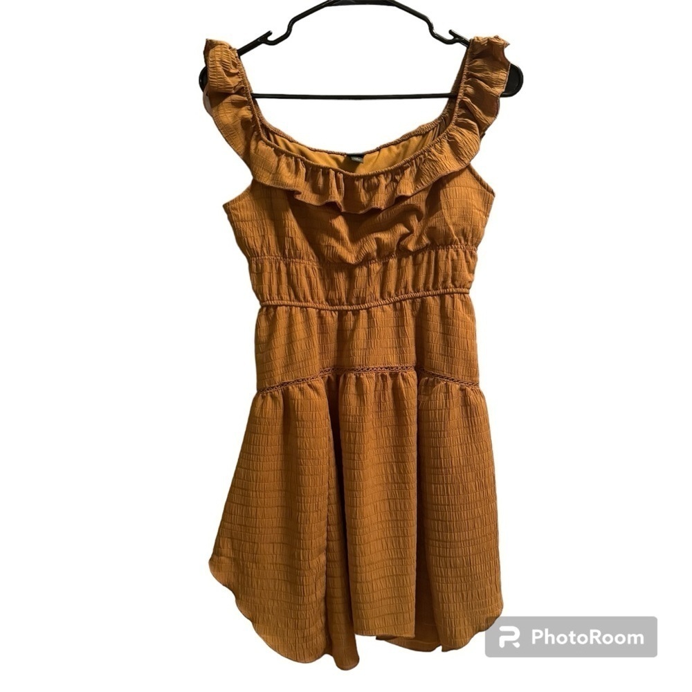 Wild Fable Flowy Tan/brown Dress Juniors Small